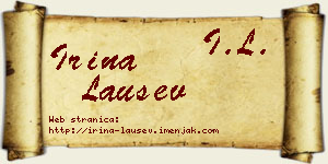 Irina Laušev vizit kartica
